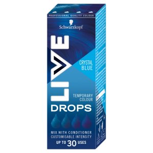 Schwarzkopf Live Drops krople do nietrwałej koloryzacji włosów Crystal Blue 30ml