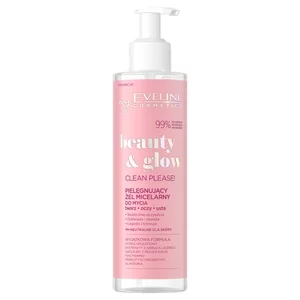 Eveline Beauty & Glow, pielęgnujący żel micelarny do mycia twarzy, 200ml
