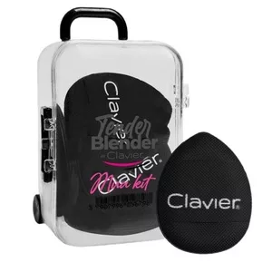 Clavier Tender Blender Mua Kit zestaw mini gąbek do makijażu w walizeczce Black 6szt.