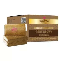 Sattva Ayurveda Henna Bar henna w kostce Dark Brown 3x80g
