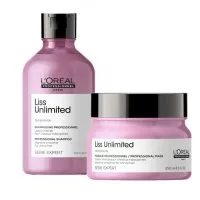 Loreal Liss Unlimited, zestaw wygładzający, szampon + maska