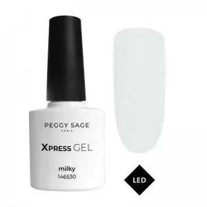 Peggy Sage Xpress Gel, żel, top i baza 3w1 do paznokci, milky, 7ml