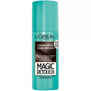 L'Oreal Paris Magic Retouch, spray do retuszu odrostów, Ciemny brąz, 75ml