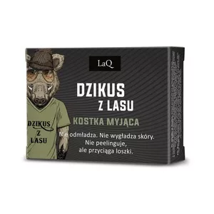 LaQ Dzikus z Lasu, mydło dla facetów, czarna kostka, 80g