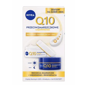 Nivea Q10 Przeciwzmarszczkowe ujędrnienie zestaw krem na dzień i na noc 2x50ml