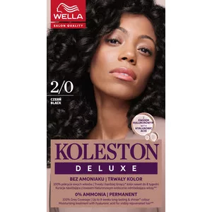 Wella Koleston Deluxe, farba do włosów, Czerń, 2/0, 100ml