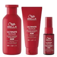 Wella Ultimate Repair, zestaw: szampon + odżywka + serum Miracle