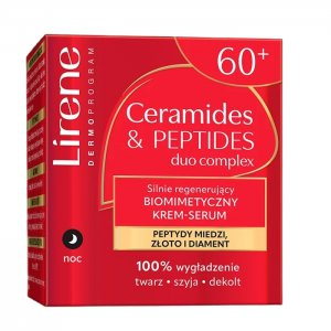 Lirene Ceramides & Peptides silnie regenerujący biomimetyczny krem-serum na noc 60+ 50ml