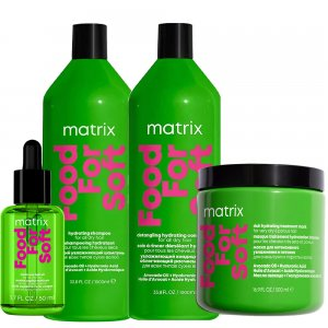 Matrix Food For Soft, zestaw XL intensywnie nawilżający: szampon + odżywka + maska + olejek