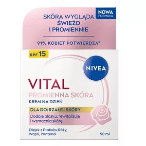 Nivea Vital Promienna Skóra przeciwzmarszczkowy krem na dzień SPF15 50ml