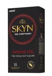Unimil Skyn Intense Feel nielateksowe prezerwatywy z wypustkami 10szt