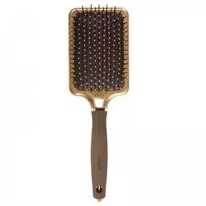 Olivia Garden Expert Care Rectangular, szczotka z nylonowym włosiem do włosów, Nylon Bristle Gold&Brown L