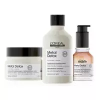 Loreal Metal Detox, zestaw po koloryzacji i dekoloryzacji, szampon + maska + olejek