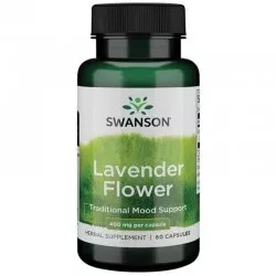 Swanson Lavender flower Lawenda 400mg 60 kaps