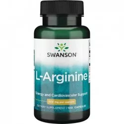 Swanson L-arginina 500mg 100kaps