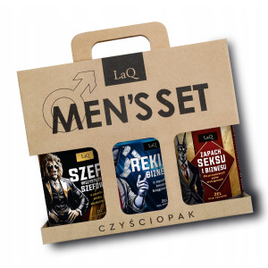 LaQ Czyściopak, zestaw do ciała premium Lew/Rekin/Zapach seksu i biznesu, 3x500ml