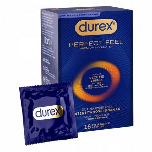 Durex Perfect Feel prezerwatywy unikalne uczucie ciepła 16szt