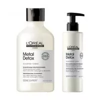 Loreal Serie Expert Metal Detox, zestaw pielęgnacja przed szamponem + szampon