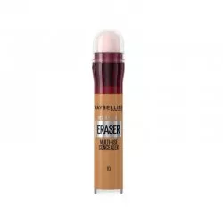 Maybelline New York Instant Anti-Age Eraser Concealer, korektor do twarzy z gąbeczką, 10 Caramel, 6.8ml