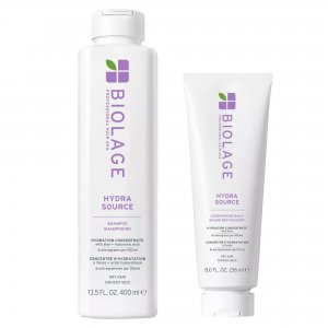 Biolage HydraSource, zestaw nawilżający do włosów suchych, szampon + odżywka