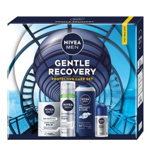 Nivea Men Gentle Recovery zestaw pianka do golenia 200ml + balsam po goleniu 100ml + żel pod prysznic 3w1 250ml + antyperspirant roll-on 50ml (M)