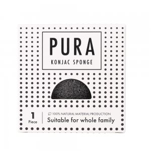 Sister Young Pura Konjac Sponge gąbka do mycia twarzy Black