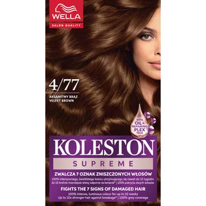 Wella Koleston Supreme, farba do włosów, Aksamitny Brąz, 4/77, 100ml