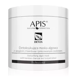 Apis Detox, Maska algowa detoksykująca z węglem z bambusa i jonizowanym srebrem, 200g
