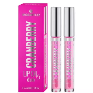 Essence Cranberry Lip Oil Duo, zestaw olejków do ust, 4ml