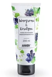Anwen, maska do włosów o średniej porowatości, Winogrona i keratyna, 200ml