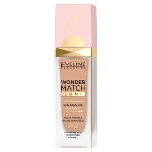 Eveline Wonder Match Lumi, podkład rozświetlający SPF20, 25 Warm Nude, 30ml