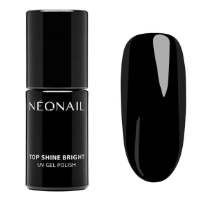 Neonail Top Shine Bright, przezroczysty top hybrydowy gwarantujący połysk, 7,2ml