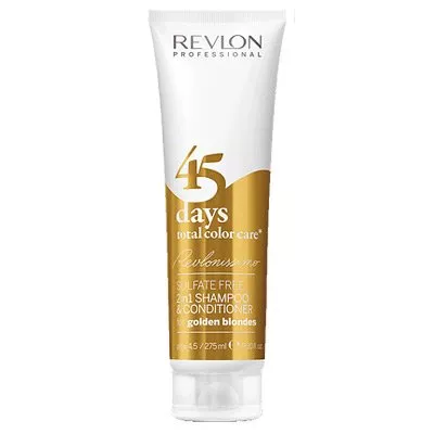 Revlon 45 Days, szampon i odżywka 2w1, odświeżenie koloru, Golden Blondes - złoty, 275ml