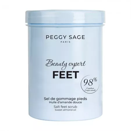 Peggy Sage, sól-peeling do stóp z olejem ze słodkich migdałów, 400ml