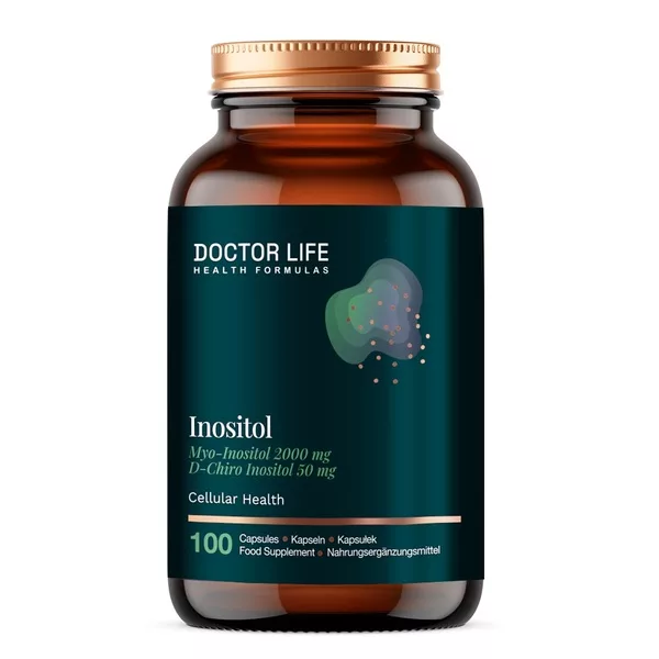 Doctor Life Inositol z Myo-Inozytolem i D-Chiro Inozytolem suplement diety 100 kapsułek