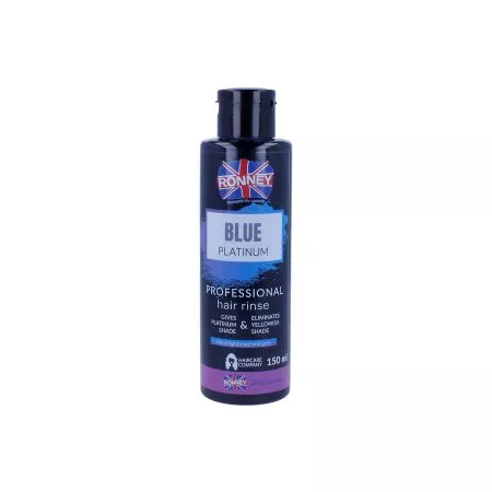 Ronney Professional BLUE PLATINUM HAIR RINSE, Płukanka do włosów NIEBIESKA 150ml