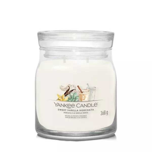 Yankee Candle Średnia świeca zapachowa Sweet Vanilla Horchata 368g