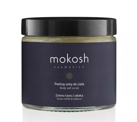 Mokosh, peeling solny do ciała, zielona kawa z tabaką, 300g