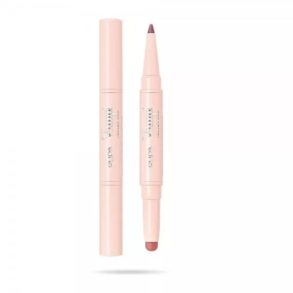 PUPA Vamp! Creamy Duo, pomadka i konturówka do ust, Deep Rose, 0,8+0,2g