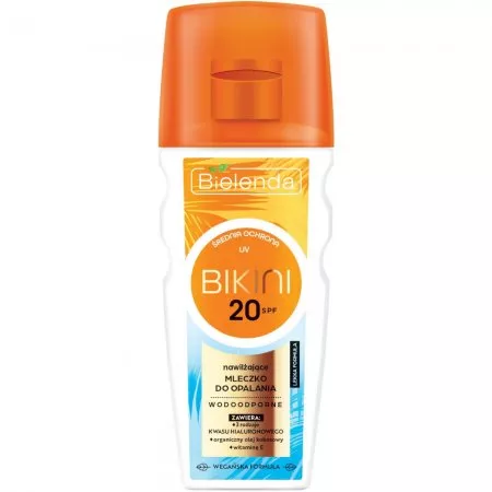 Bielenda Bikini, nawilżające mleczko do opalania SPF20, 175ml
