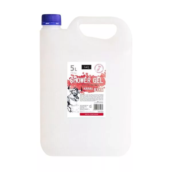 LaQ Kawał Byka, żel pod prysznic 8w1 czarny mat, 5L