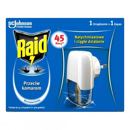 Raid, elektrofumigator z płynem owadobójczym przeciw komarom, 27ml