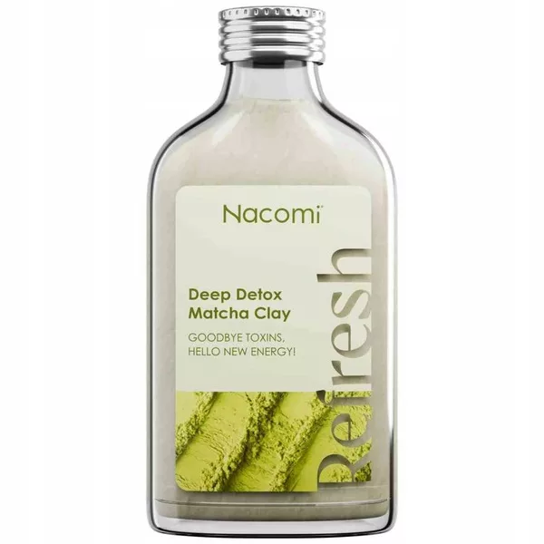 Nacomi Deep Detox Matcha Clay, oczyszczająca glinka do twarzy z matchą, matcha, 100ml
