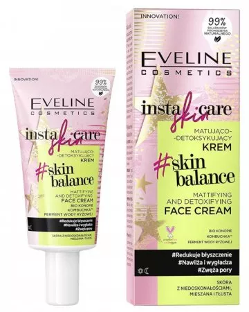 Eveline Insta Skin Care, matująco-detoksykujący krem na dzień i na noc, 50ml