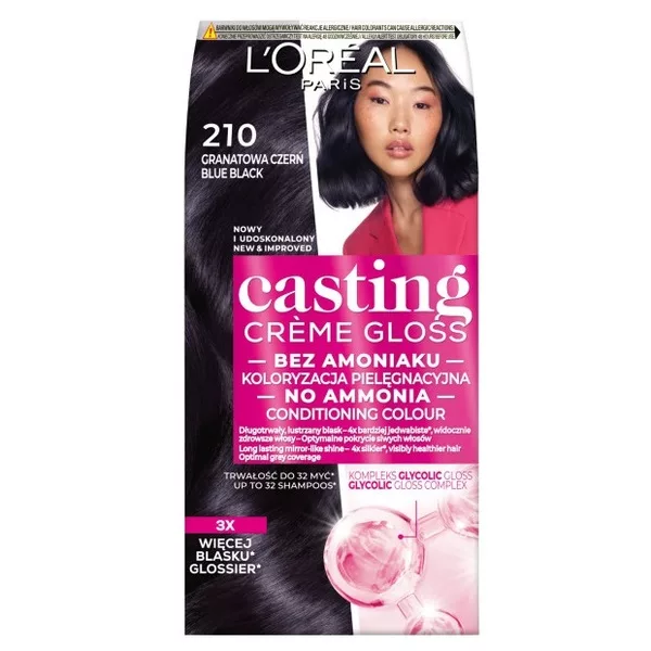 L'Oreal Paris Casting Crème Gloss Farba do włosów 210 Granatowa czerń