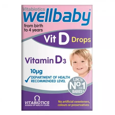 Vitabiotics Wellbaby Vitamin D Drops witamina D w kroplach dla dzieci 30ml