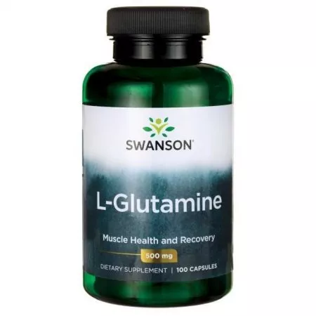 Swanson L-glutamina 500mg 100 kaps