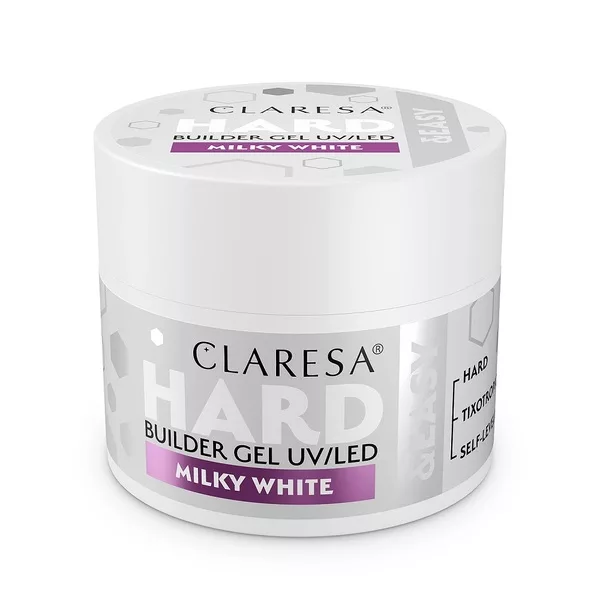 Claresa Hard& Easy Builder Gel żel budujący Milky White 12g