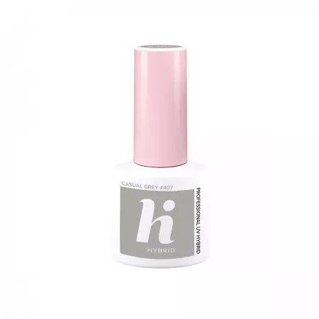 hi hybrid, lakier hybrydowy, 5ml, #407 Casual Grey