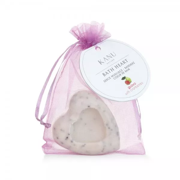 Kanu Nature, serce musujące do kapieli, gujawa z żurawiną, 50g